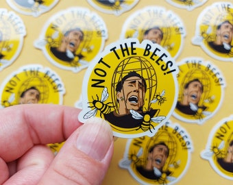 Not The Bees! Sticker, Nicolas Cage, Funny Laptop Stickers, Vinyl Decal, Vinyl Stickers, Car Stickers, Laptop Sticker, Wicker Man Fan Art