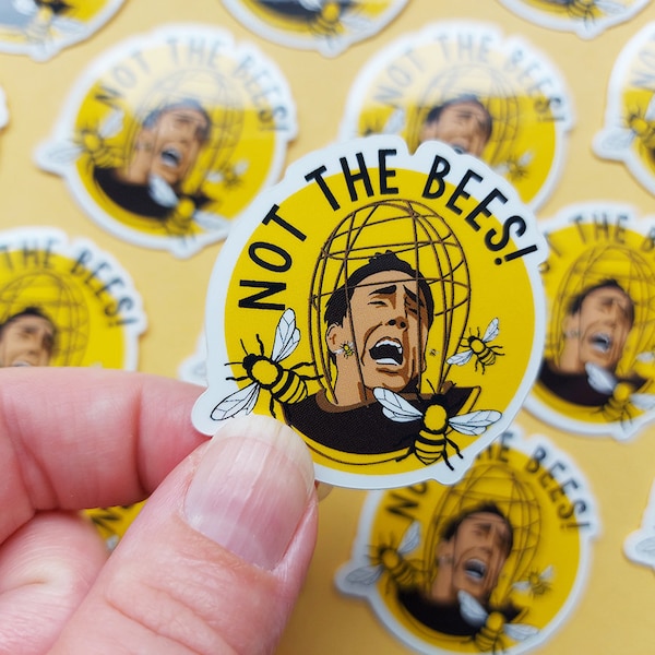 Not The Bees! Sticker, Nicolas Cage, Funny Laptop Stickers, Vinyl Decal, Vinyl Stickers, Car Stickers, Laptop Sticker, Wicker Man Fan Art