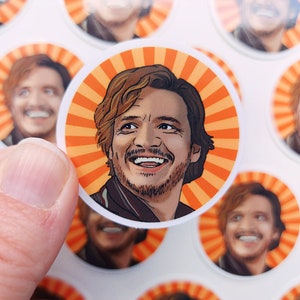 Pedro Pascal Vinyl Sticker, Laptop Stickers, Vinyl Decal Stickers Car / Laptop Sticker, The Unbearable Weight Of Massive Talent Film Fan Art
