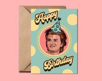 Joe Keery Birthday Card, Djo, Funny Birthday Gift, Friend Card, Eco Friendly Recycled Cards With Envelope