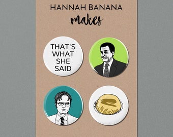 The Office US Magnet Set, Fridge Magnets Gift, The Office Handmade Geeky Gifts, Kitchen Accessories, TV Pop Culture Presents, Steve Carell
