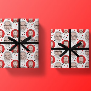 Papier cadeau Greg Davies / Alex Horne, papier cadeau et étiquette Taskmaster, épais, emballage cadeau d'anniversaire de qualité, Royaume-Uni, respectueux de l'environnement, recyclable