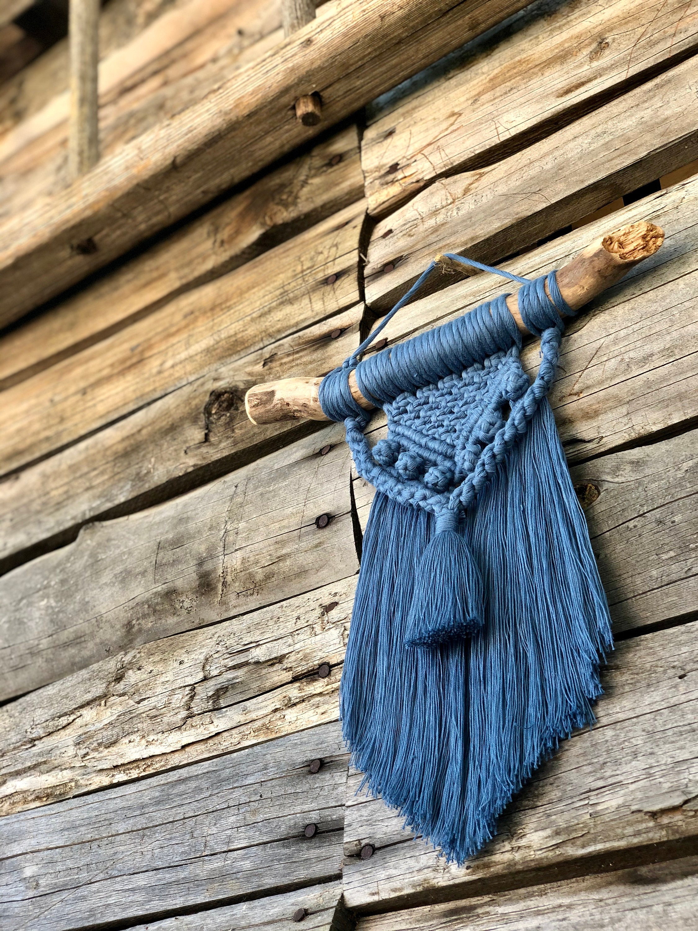 Macramé Mural Bleu