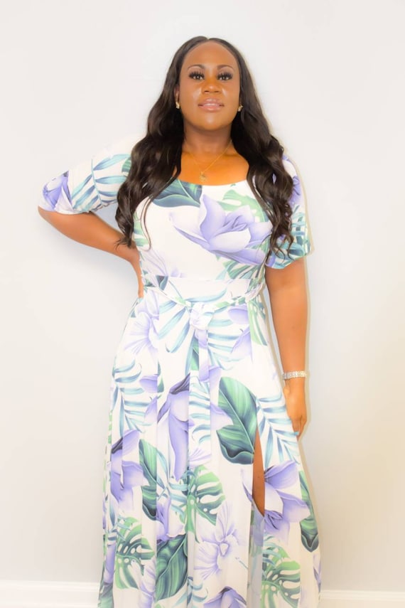 green and lavender dress Green And Purple Embroidered Dress-2535 Online UAE