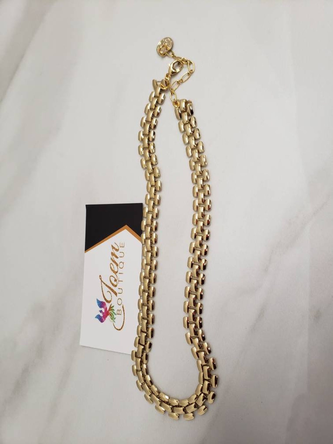 Cadena Versace chapada en oro de 24kt Etsy España