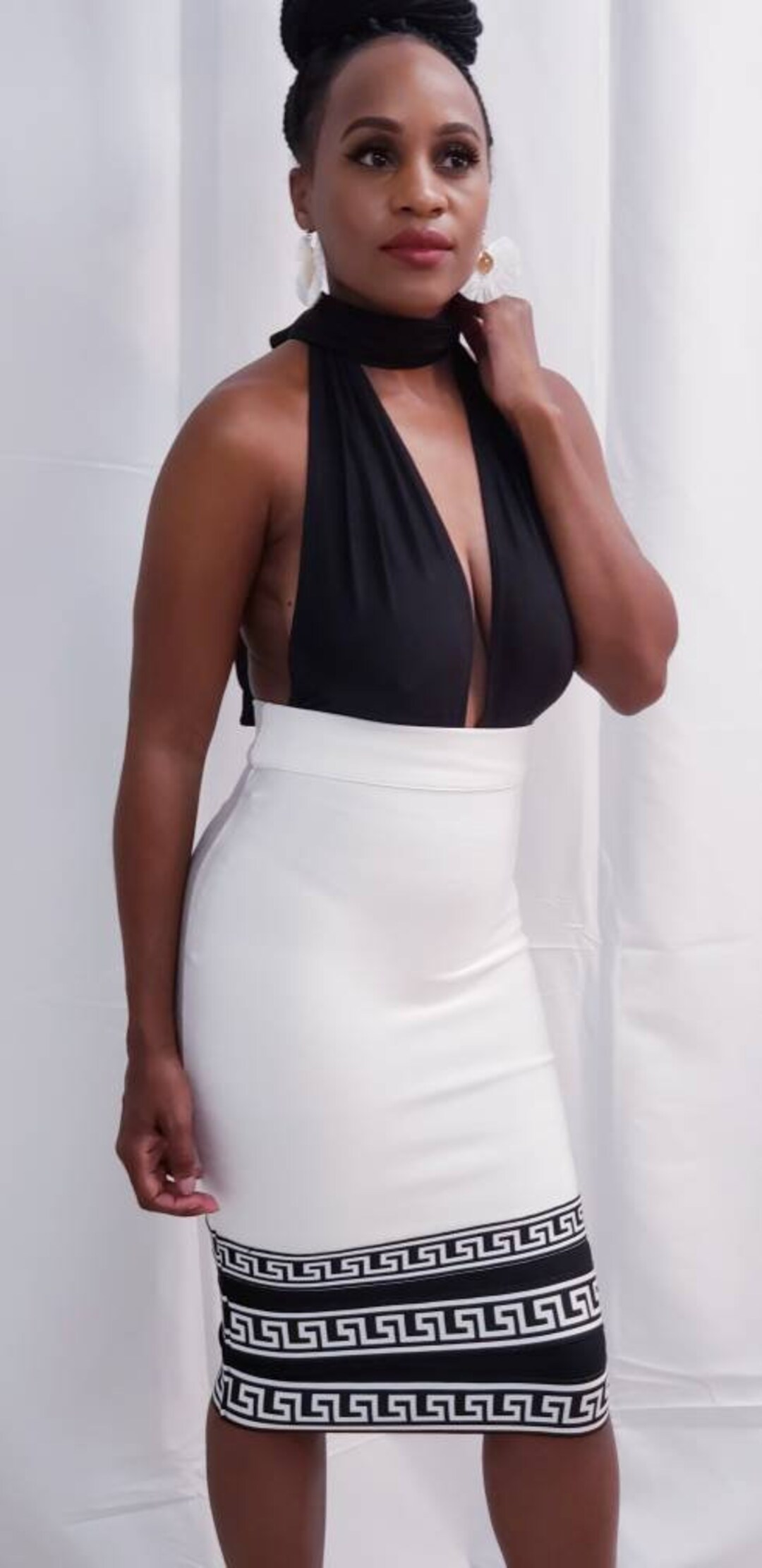 Women XL Bandage Pencil Skirt