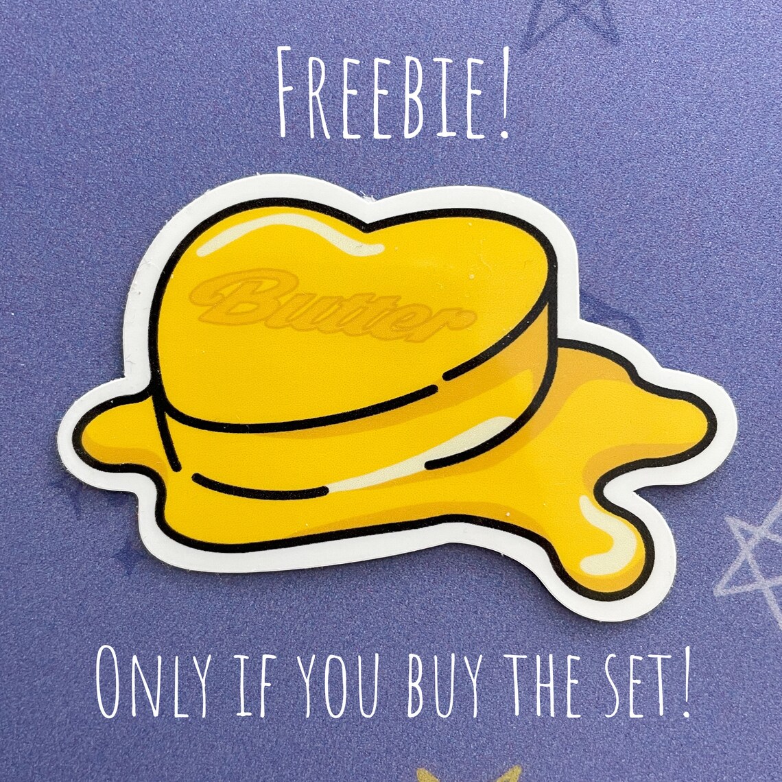 bts butter die cut stickers matte waterproof laptop etsy