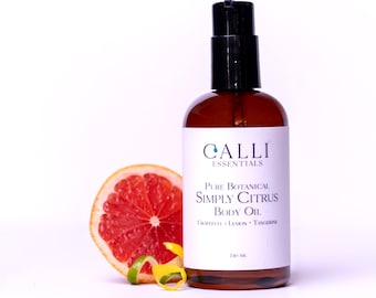 100% Natural Shower Oil / Simply Citrus / Organic Body Oil /  Deeply Moisturizing & Nourishing , Simply Citrus Scent