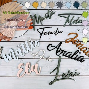 Scritta personalizzata XXL in legno, acrilico | Targa porta cameretta bambini | Nome desiderato | cartello in legno | Targhetta per cameretta dei bambini | Muro di lettere
