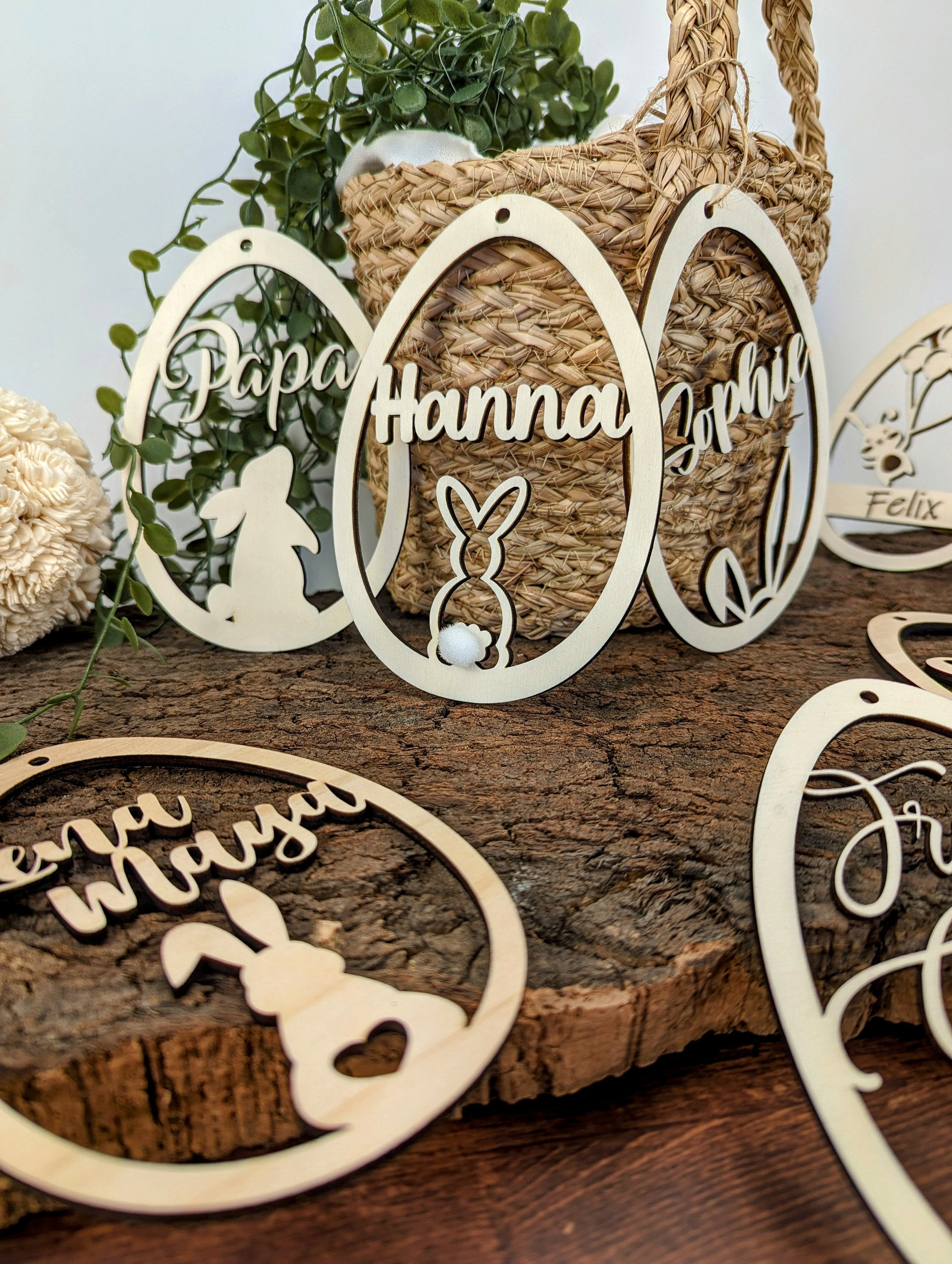 Easter decoration personalized made of wood | Easter gift | Easter pendant with name | Easter | Easter pendant | Wooden pendant | Easter basket | Easter basket