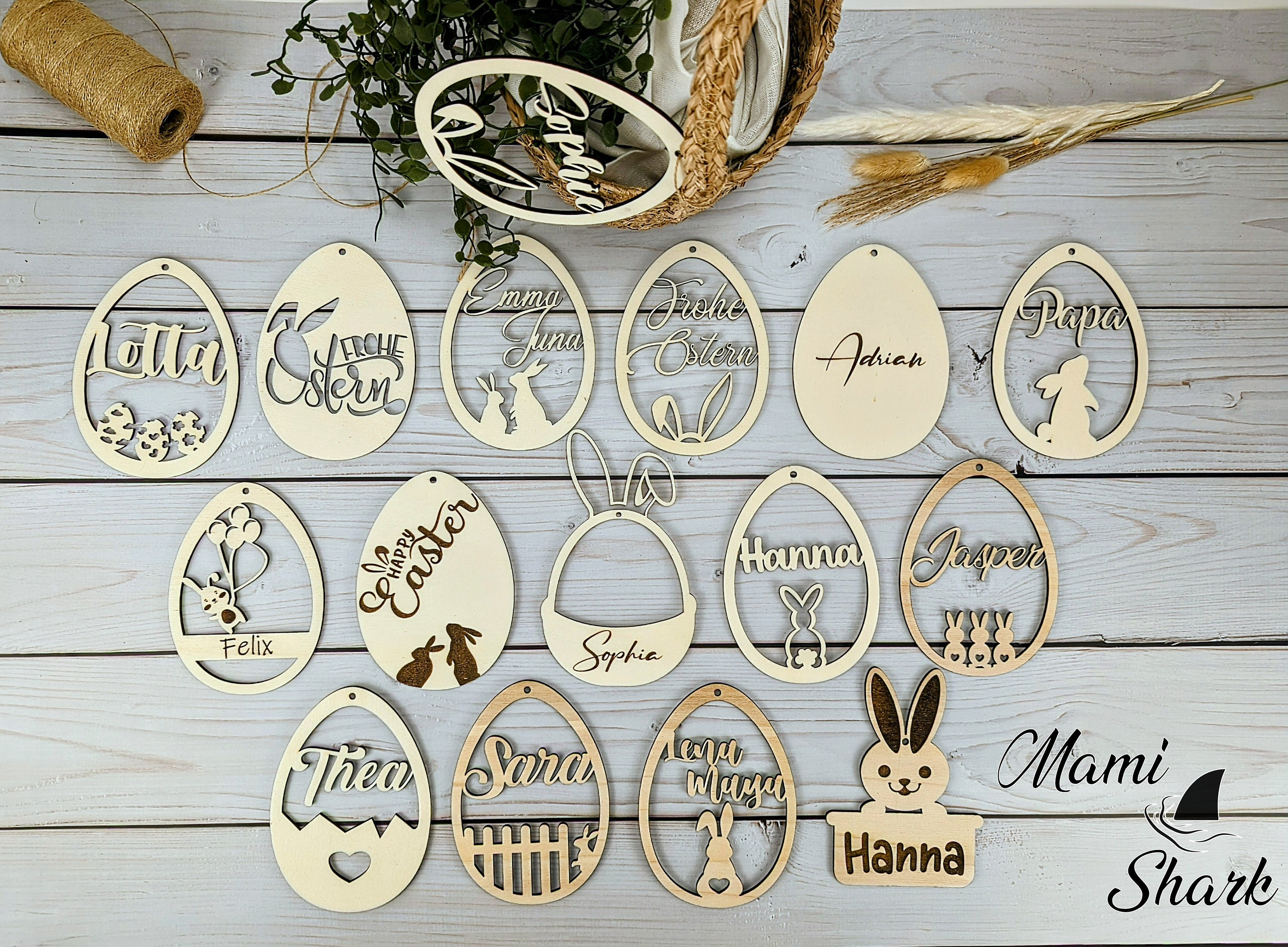 Easter decoration personalized made of wood | Easter gift | Easter pendant with name | Easter | Easter pendant | Wooden pendant | Easter basket | Easter basket