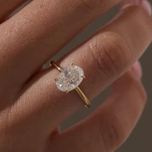 Oval Moissanite Engagement Ring / 2.50 CT Oval Wedding Ring / Hidden Halo Ring / Ring for Women / Propose Ring / Pave Setting / Anniversary