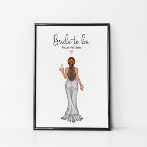 Personalisierte digitale beste Freundin Hen Party Print, Freunde, Braut, Grußkarte, Andenken, Hen Party, Hen Do, Brautparty, zukünftige Mrs