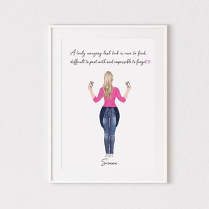 Personalised Lash Tech Lady Print, Thank You, Gift, Eyelash Technician, Lashes, Beauty, Colleague, Quote, Girls, Friends, Friendship,