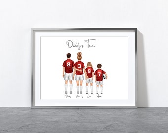 Personalised Christmas Uncle Gifts Brother Him Father Framed Card Best Football