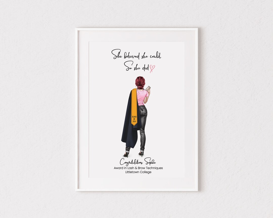 Personalised Lash Tech Graduation Print, Thank You, Gift, Eyelash ...