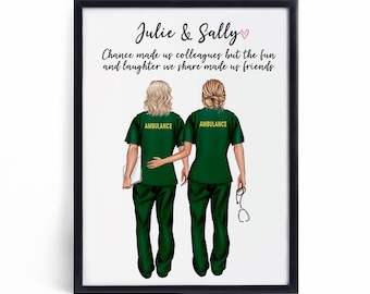 Digital personalised Paramedic Colleague Print, Paramedic, Student, Gift, Print, Medical, Ambulance, Nurse, Doctor, Emergency Services