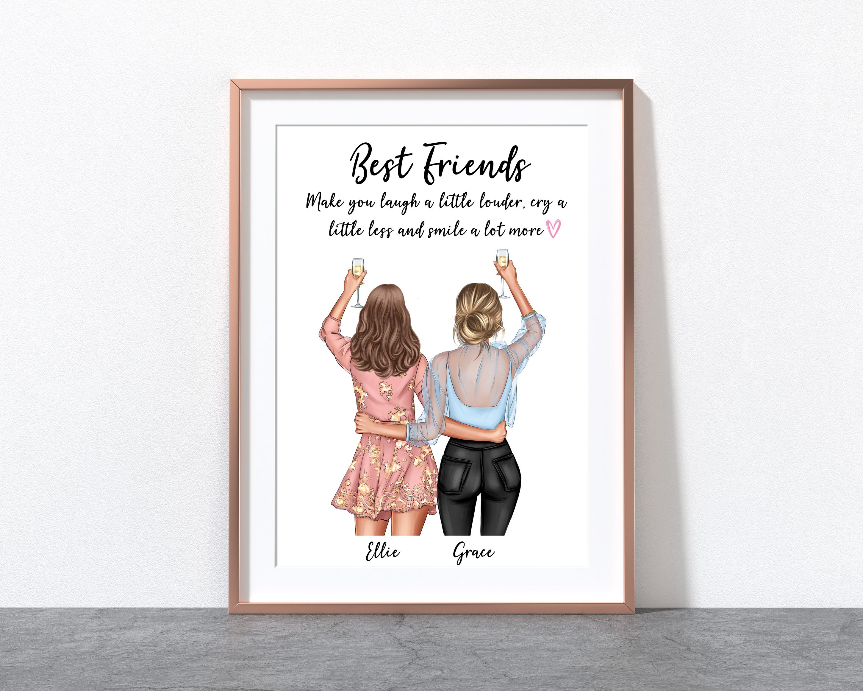 Impression personnalisée best friend BFF Gift Friendship | Etsy