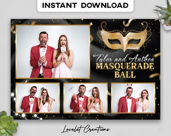 Photobooth Template #10 , Wedding Photobooth template ,Editable Template,  Digital File - INSTANT Download