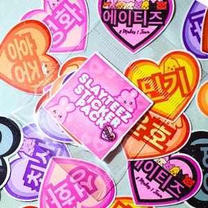 Slayteez Hangul Sticker Pack - Ateez/Aniteez Inspired Stickers 9pcs per pack