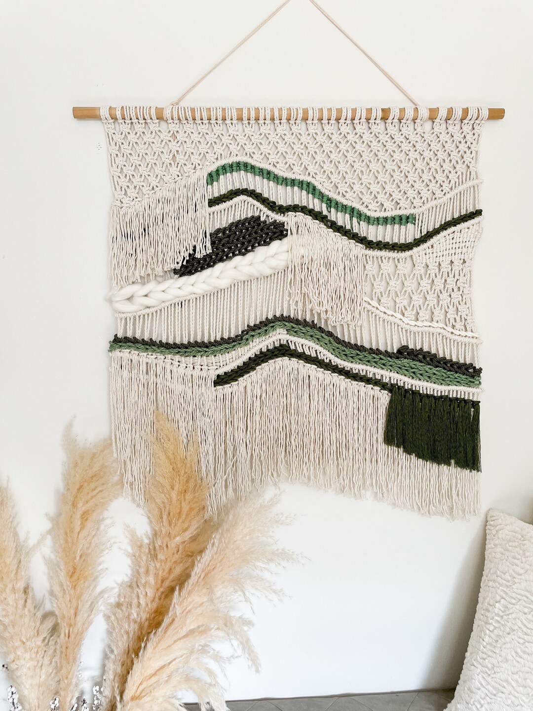 Macrame Large Wall Hanging Boho Wall Art Modern Luxury - Etsy