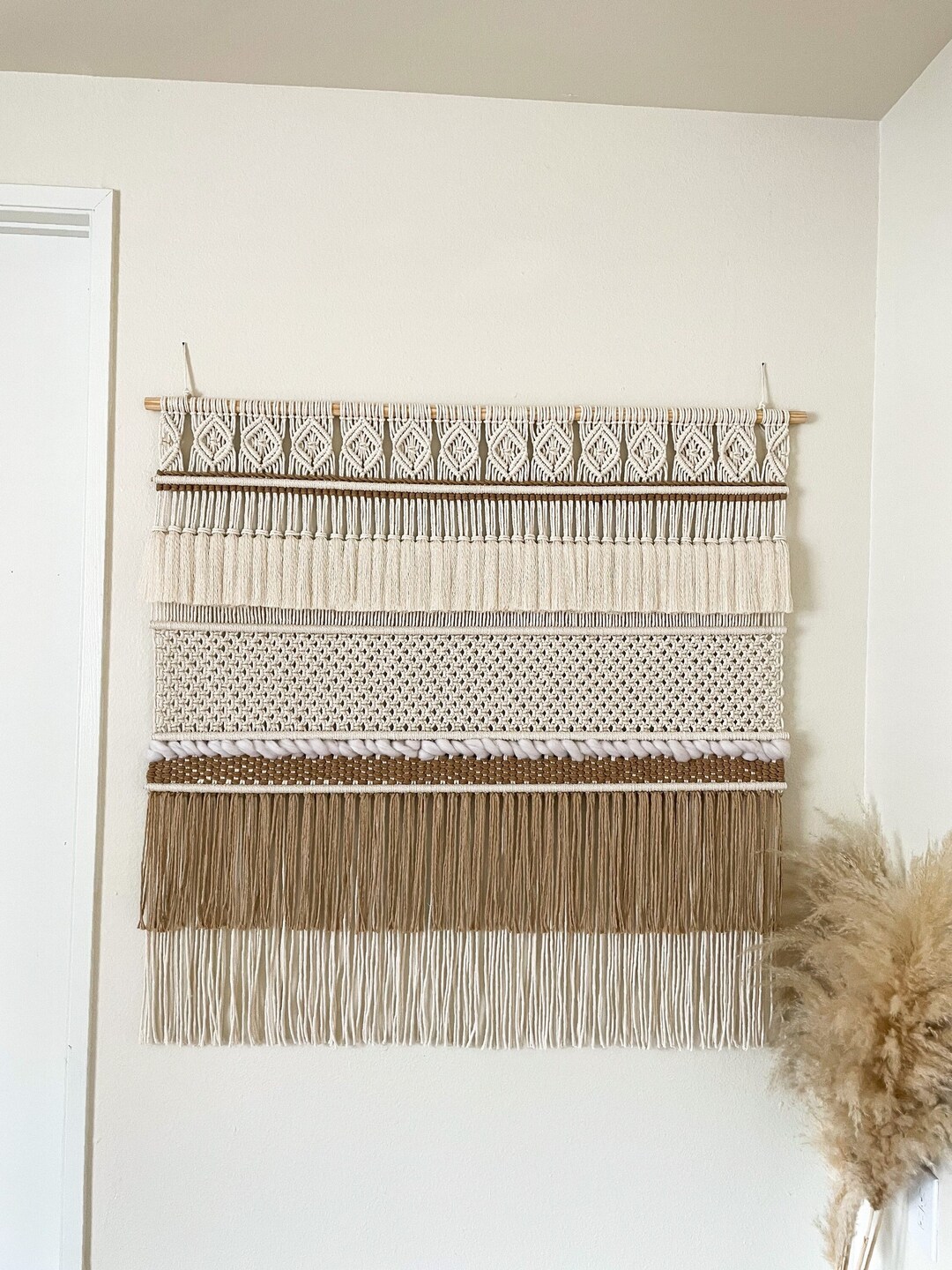 Large Macrame Wall Hanging, Modern Wall Art Decor, Boho Wall Hanging ...