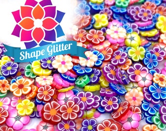 Colorful Flower Glitter Shapes For tumblers Polyester nail art confetti slime solvent resistant summer nail supplies cup decorations