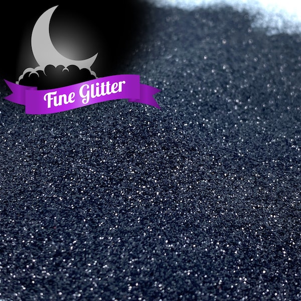 Midnight Galaxy Black Fine Glitter, Solvent Resistant, Halloween Black Gothic Anti-Valentine Glitter For tumblers nail art crafts