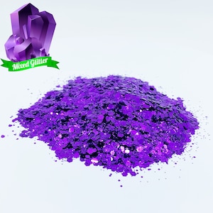 Amethyst Purple Mixed Glitter Mix, Nail Glitter, Resin For tumblers nail art crafts and is solvent resistant