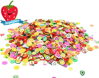Fruit Glitter Shapes For tumblers Polyester nail art confetti for slime solvent resistant summer fruit slices nail supplies cup decorations