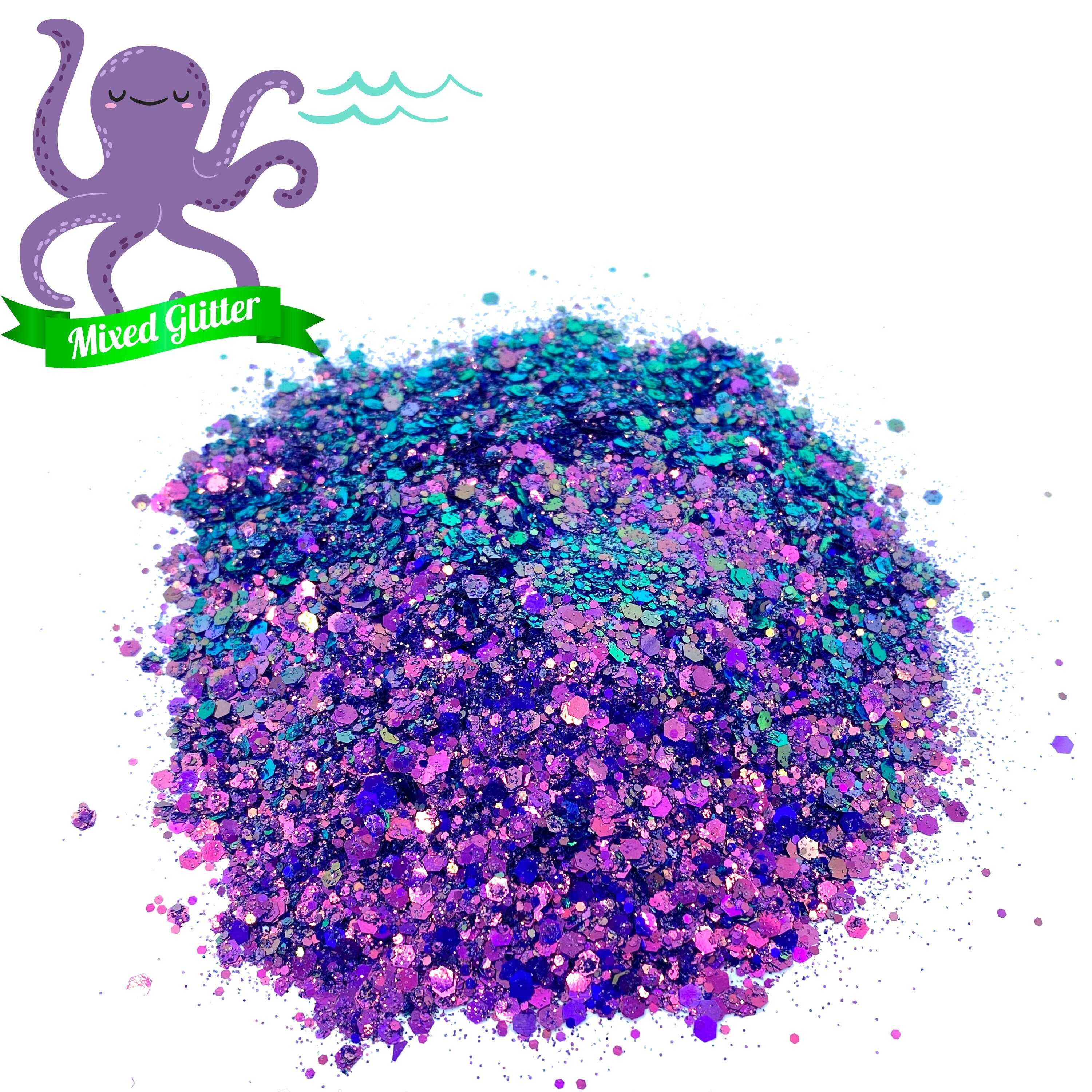 Octopus Color Shifting Mixed Glitter, Purple Pink Green Blue Solvent …