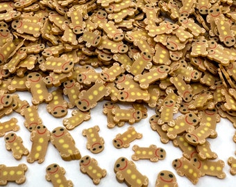 Gingerbread Man Christmas Shape Glitter Solvent Resistant Glitter tumblers Polyester nail art confetti slime Holidays Gingerbread Cookie