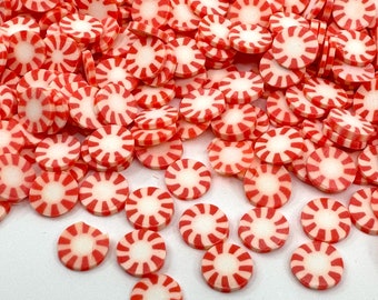 Peppermint Shape Glitter, Christmas Candy Cane Peppermint Solvent Resistant Glitter For tumblers Polyester nail art confetti for slime