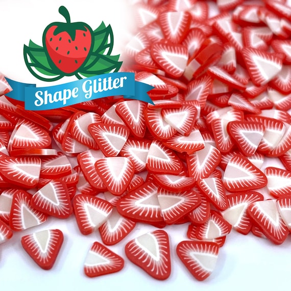 Strawberry Fruit Glitter Shapes For tumblers Polyester nail art confetti slime solvent resistant summer fruit slices nail supplies cup décor