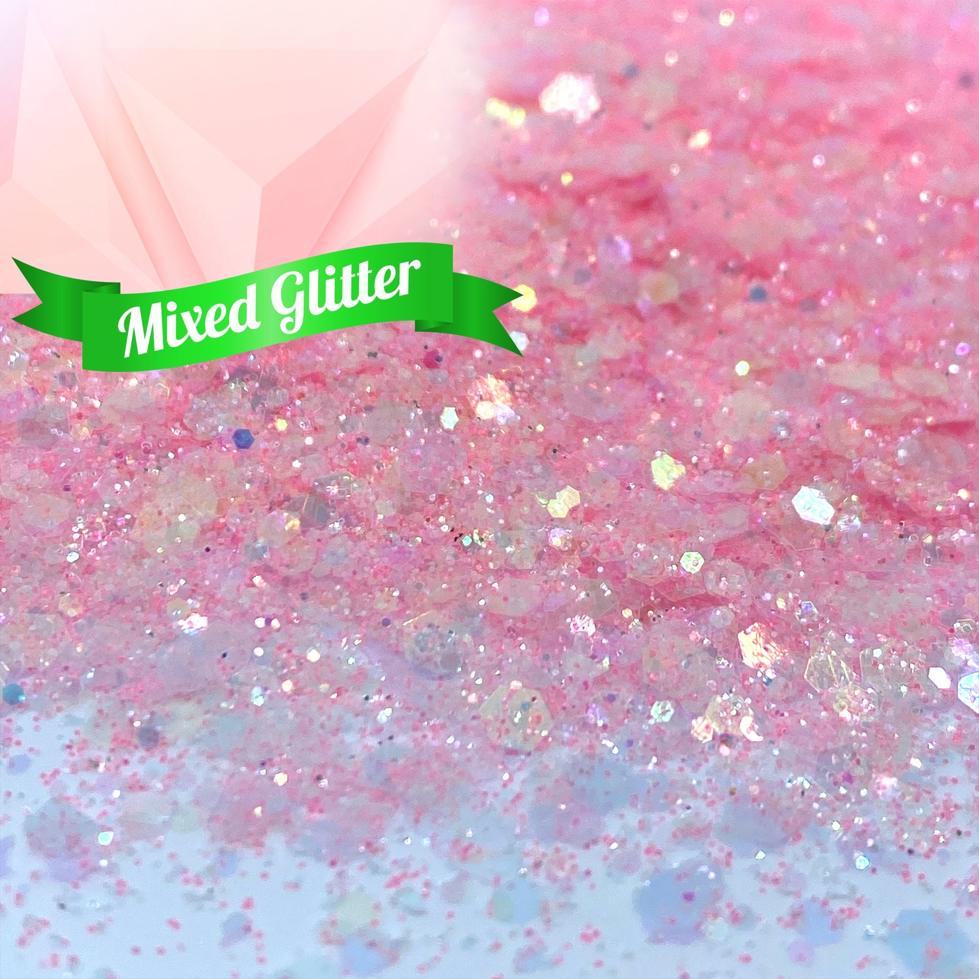 Pretty in Pink Chunky Glitter Mix, Loose Glitter, Polyester