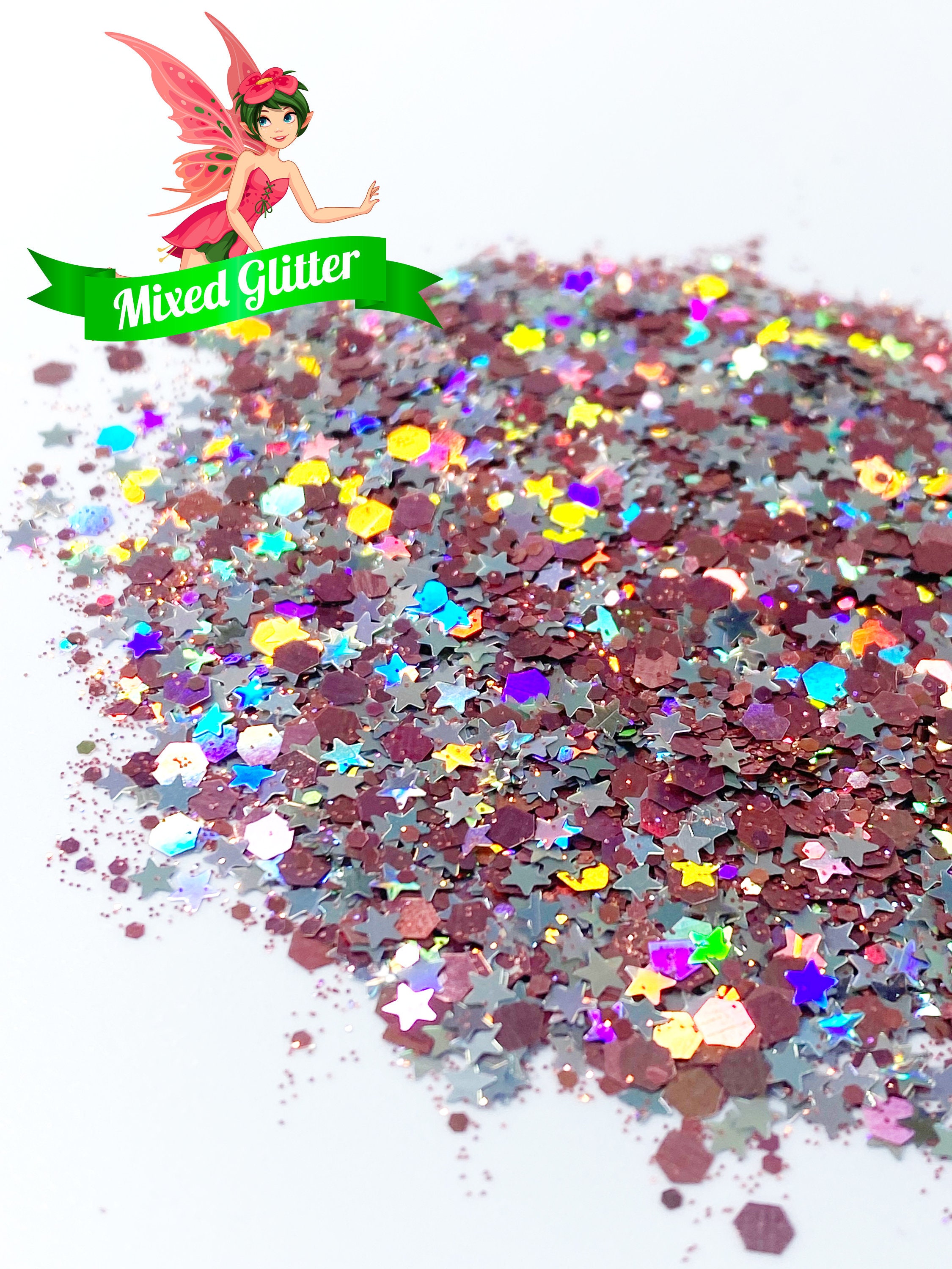 Fairy Dust Star Mixed Shape Glitter Solvent Resistant Etsy