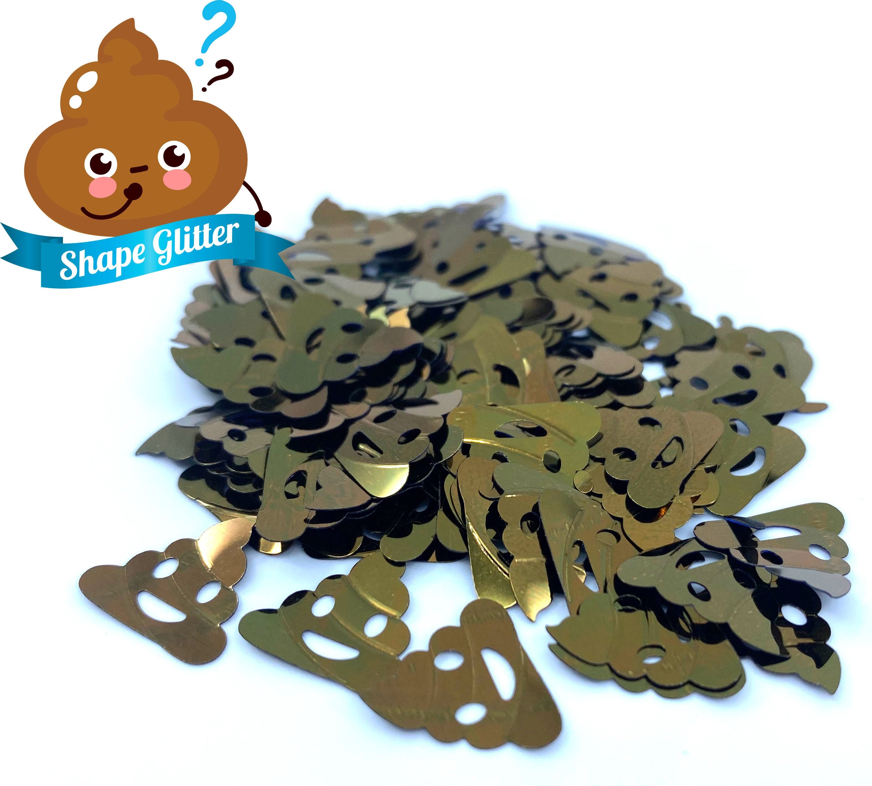 Poop Shape Glitter Solvent Resistant Brown Poop Glitter Etsy