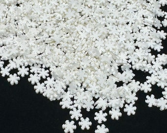 White Snowflake Shape Glitter Christmas Snowflake Solvent Resistant Glitter Tumblers Polyester nail art confetti slime Holiday Glitter