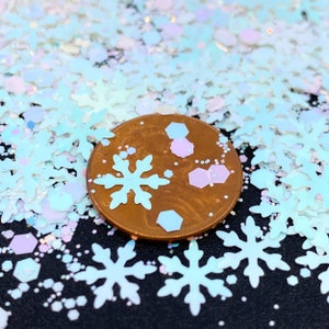 Snowflake Sequins Glitter Confetti for Craft Resin Slime Supplies