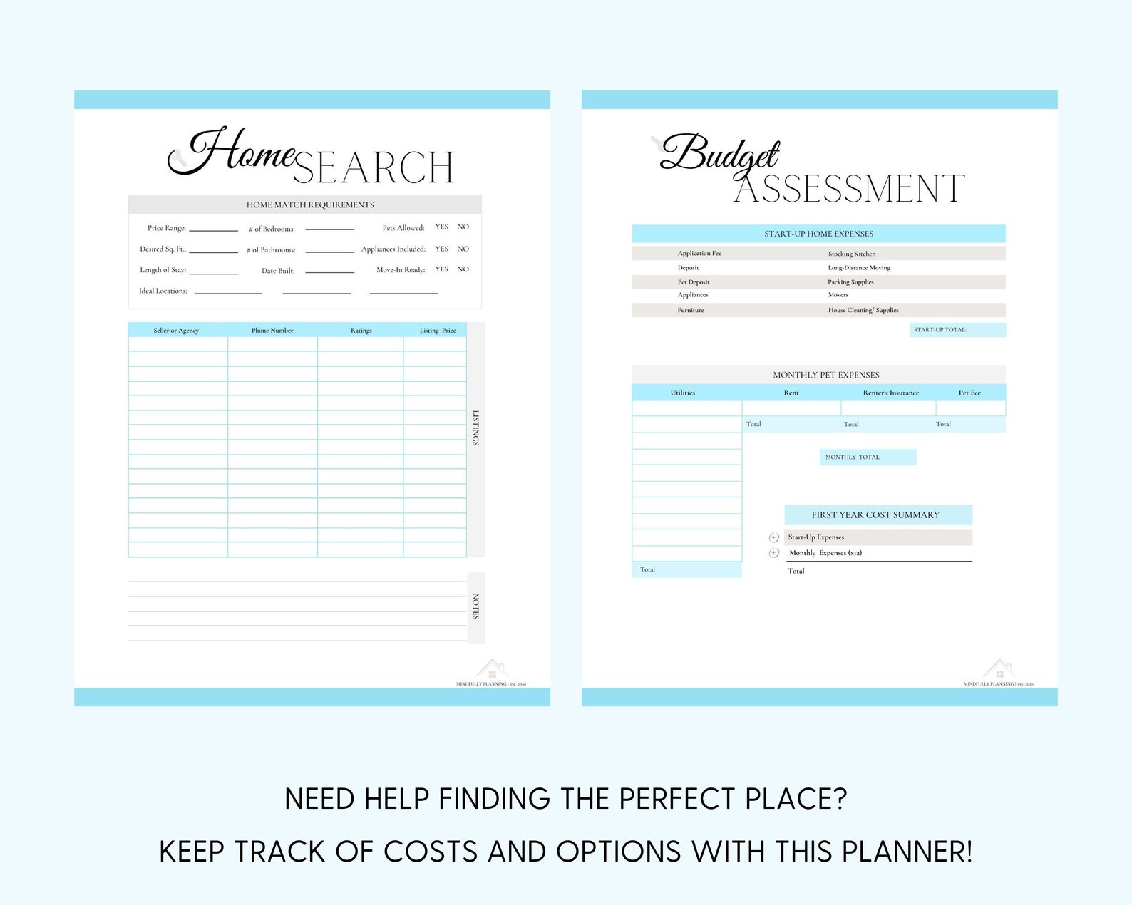 Home Search Planner PDF Printable for house apartment Etsy