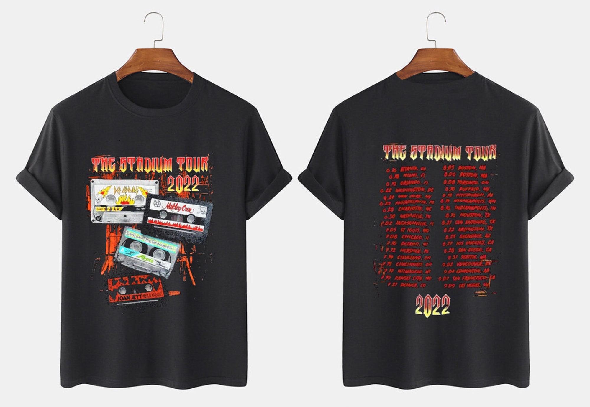 Discover The Stadium Tour Motley Crue Def Leppard Poison Joan Jett T-shirt