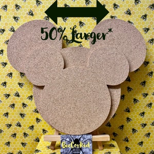 Large Mouse Ears Shaped Cork Pin Board 50% Larger*** - Pin Badge Trading Noticeboard Memo Memory Board - Handmade - Hangable - BEST SELLER