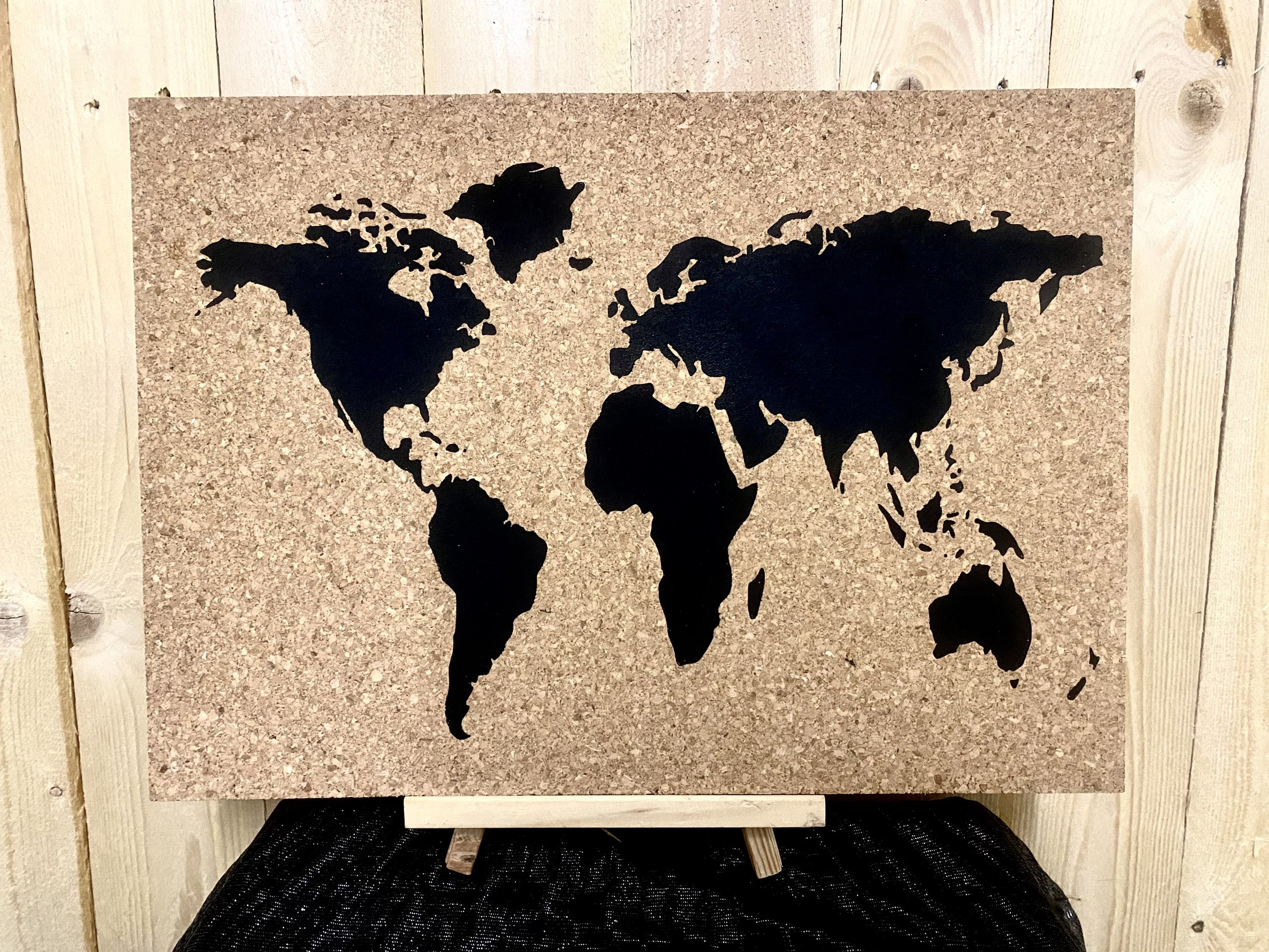A3 World Map Cork Board Memo Notice Memory Hand Painted Etsy UK