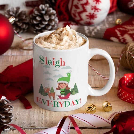 Custom Full Color Printing 11oz White Mugs  Christmas And Holidays 