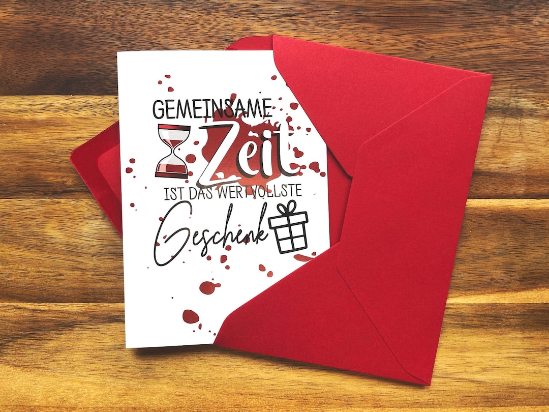 Gutscheinkarte Gemeinsame Zeit... Etsy.de