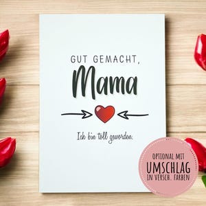 Postkarte "Gut gemacht, Mama" | Einzelkarte DIN A6 | wahlweise mit Umschlag [Art.-Nr. L-MD-0005]