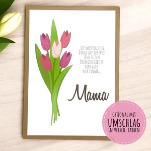 Geschenkkarte für Mama "Die wertvollsten Dinge auf der..." | Falt- oder Einzelkarte DIN A6 | wahlweise mit Umschlag [Art.-Nr. L-ME-0002]