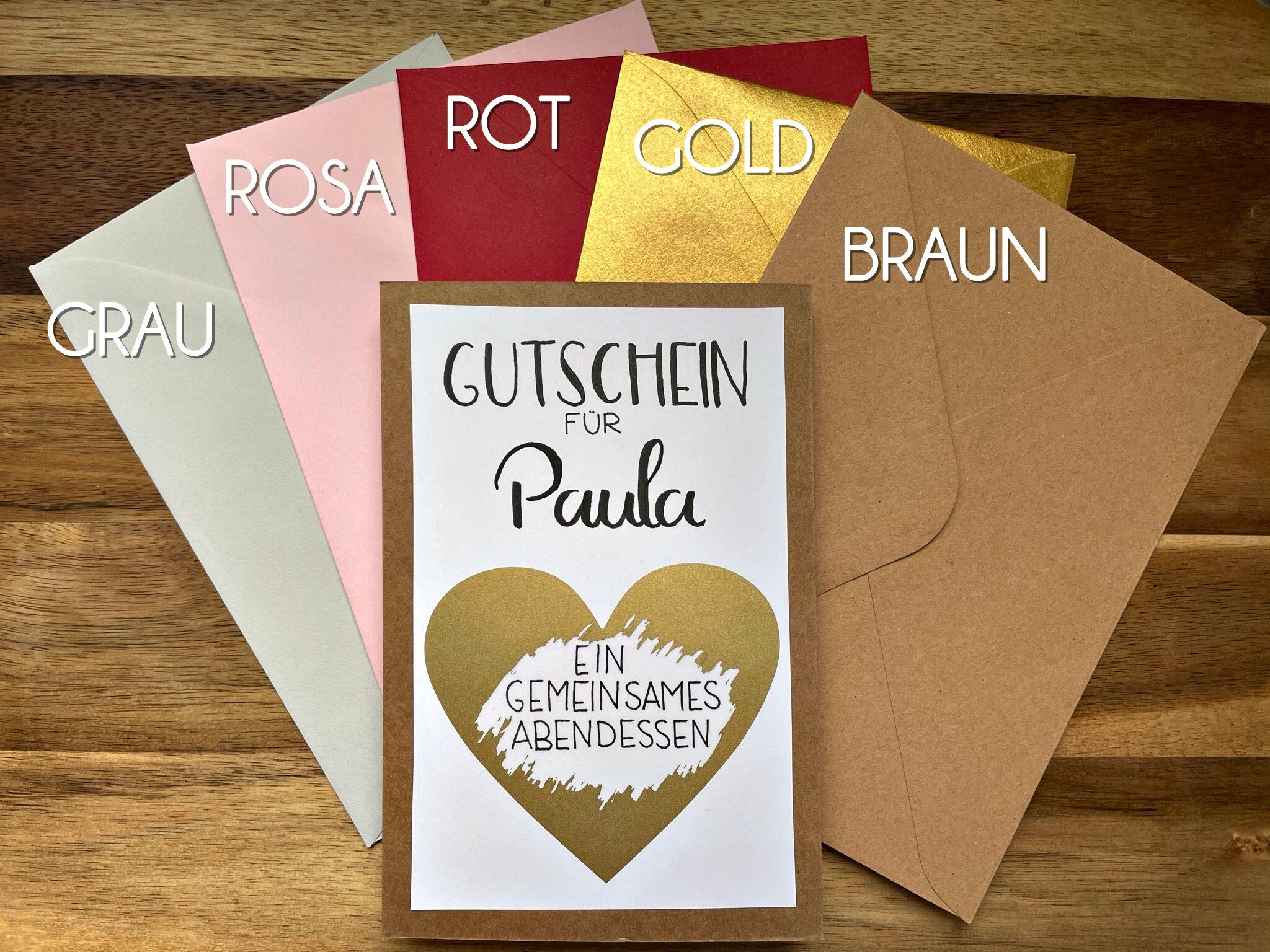 Personalisierte Gutschein-Karte | Etsy