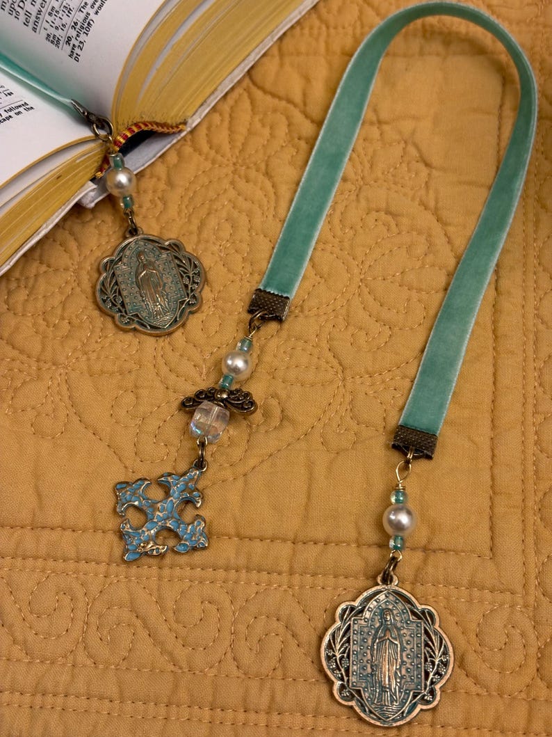 Virgin Mary Velvet Bookmark: Catholic Bible Missal Marker - Etsy