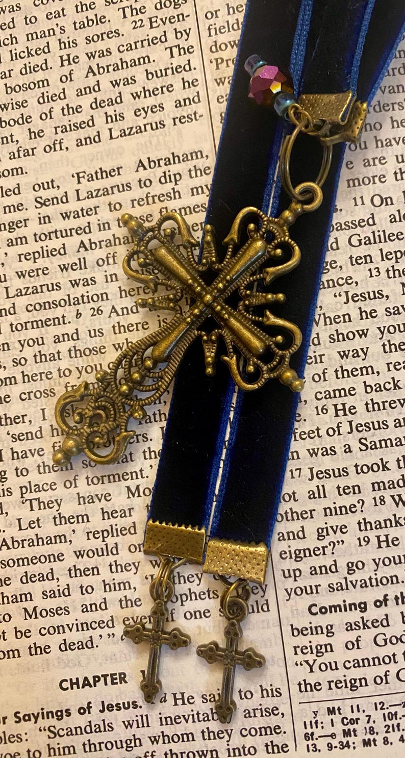 Velvet Ribbon Bible Bookmark: Multi Strand Scripture Marker - Etsy
